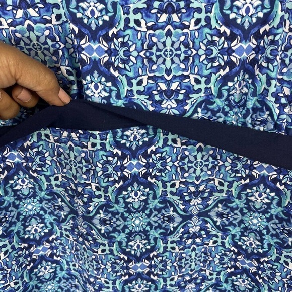 Lands End Blue Tankini Swim Top Size 16 Underwire - Picture 5 of 8